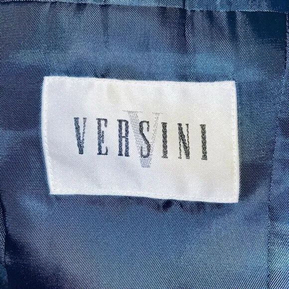 Versini Mens 38L Blazer Black Sports Coat Pockets Wool - Picture 12 of 12